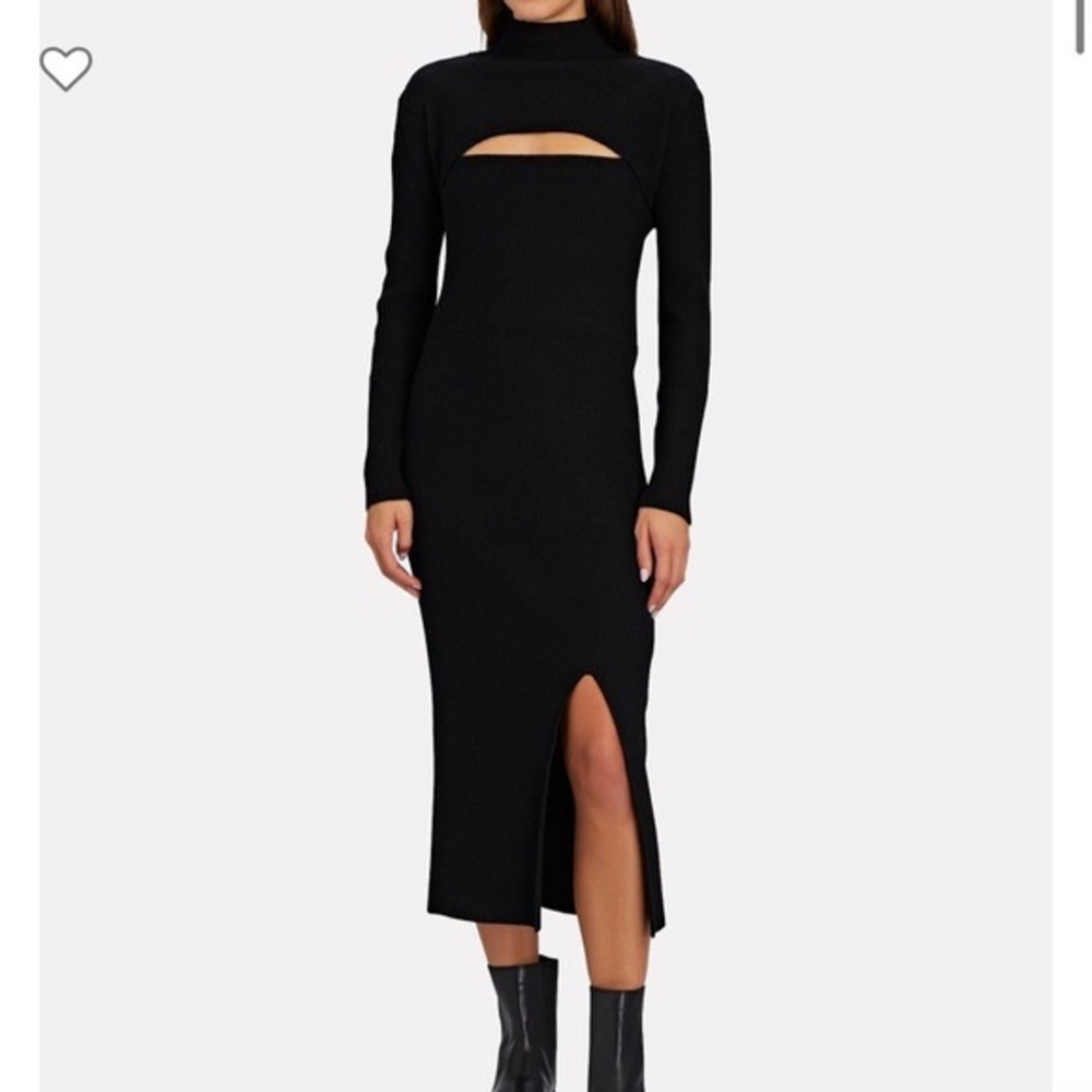 NWT 3.1 Philip Lim Layered Wool Blend Knit midi dress size S